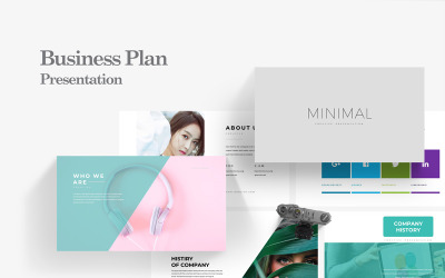 Minimal İş Planı PowerPoint şablonu