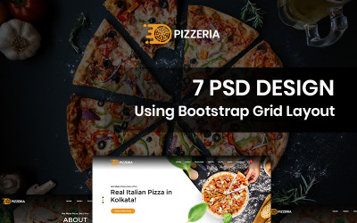 Pizzeria - Plantilla PSD de pizza