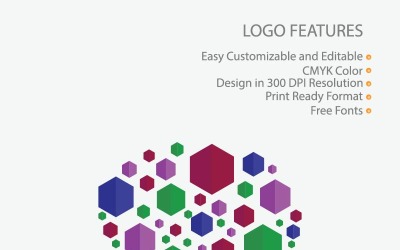 Polygon Brain Logo Template