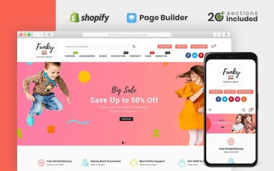 Responsive Funky Fashion Store Shopify Theme #80652