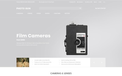 Responsywny szablon OpenCart Photo Gun - Electronics Store - D¡ommerce Modern #80621