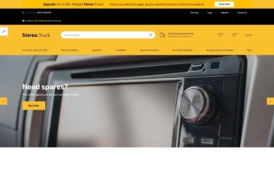 Стерео вантажівка - Автомобільна аудіо електронна комерція Чистий шаблон OpenCart