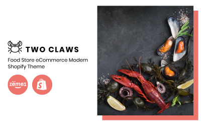 Two Claws - Tema moderno do Shopify de comércio eletrônico de loja de alimentos