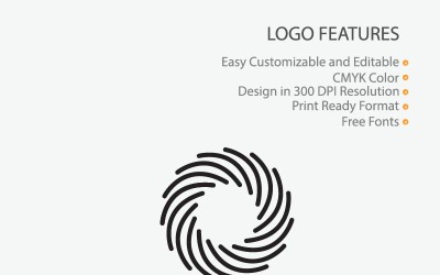 Black Color Circle Logo Template