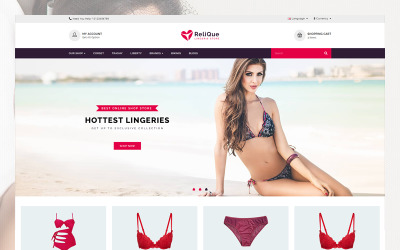 Tema OpenCart Responsive #80769 "Relique Lingerie Store"