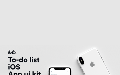 Elementy UI Helio to-do list iOS UI kit #80825