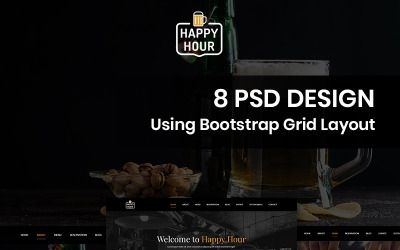 Happy Hour - Plantilla PSD de Pub