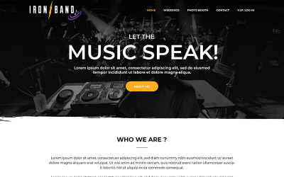 Iron Band - Plantilla PSD de banda de música