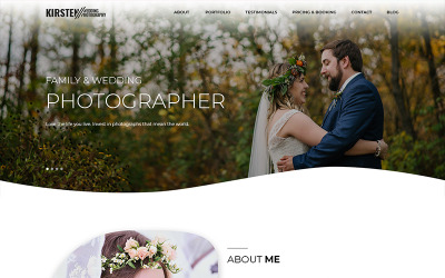 Kirsten - Düğün fotoğrafçılığı PSD Şablon