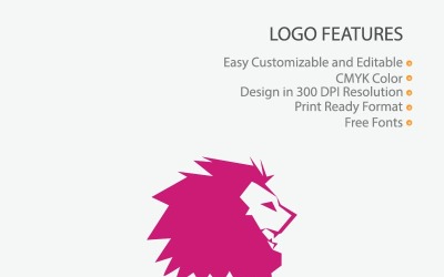 Modèle de logo de lion vectoriel