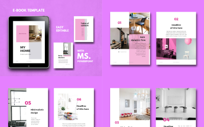 Modelo de PowerPoint de apresentação de e-book de móveis