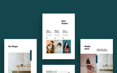 NOYA - Pionowy szablon A4 i US Letter PowerPoint