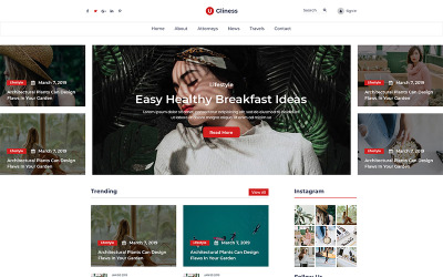 Ugliness- Nyheter &amp;amp; Magazine Blogger PSD-mall