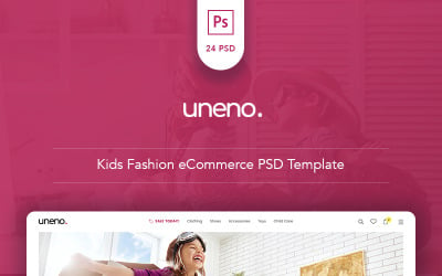 Uneno - dětská módní eCommerce PSD šablona