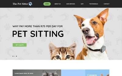Az állatgondozó - Pet Shop PSD sablon