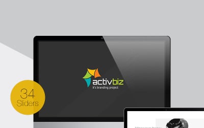 Мінімальний шаблон PowerPoint Activbiz