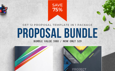 "Proposal Template Big Bundle" Responsive Bedrijfsidentiteit template №81098
