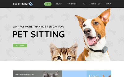 The Pet Sitter - Pet Shop PSD-sjabloon