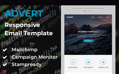 广告-响应式电子邮件模板通讯模板