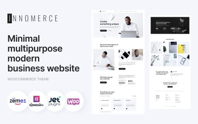 Innomerce - Tema de Elementor minimalista multipropósito de negocios para WordPress