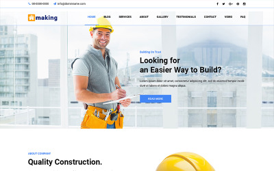 Making - Plantilla PSD de servicio de construcción