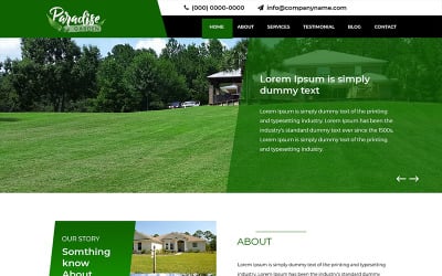Paradice - Landscaping Services PSD Template