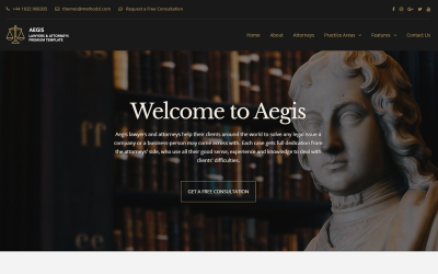 Aegis - Lawyers and Attorneys Bootstrap Template