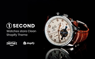 1Second - Az órák az e-kereskedelem tiszta Shopify témáját tárolják