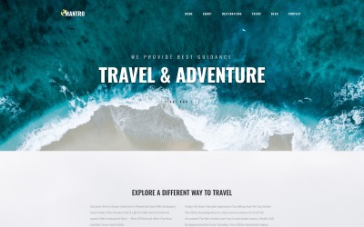 Mantro - Tourism One Page Modern WordPress Elementor Teması