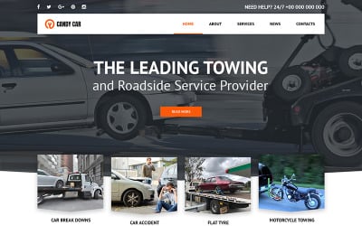 Candy Car - Towing Services PSD Template