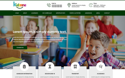 Kidzone - PSD-sjabloon voor kleuterschool