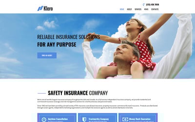 Klero - Sigorta Hizmetleri Moto CMS HTML Şablonu