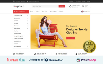 Megatree - Çok Amaçlı Mega Mağaza PrestaShop Teması