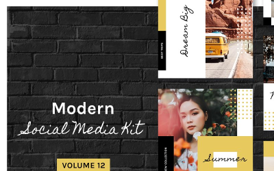 Modern Kit (Vol. 12) Modelo de mídia social