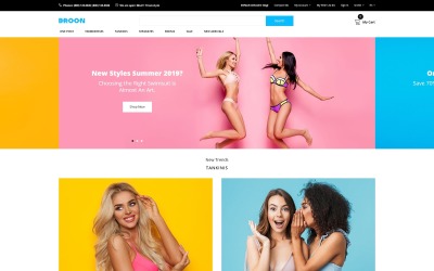 Broon - Sklep ze strojami kąpielowymi Nowoczesny szablon OpenCart