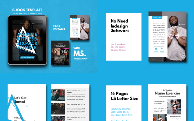 Szablon PowerPoint Fitness eBook Presentation #81342