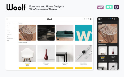 WOOLF - Tema WooCommerce per mobili e gadget per la casa
