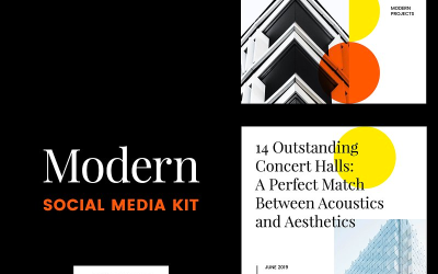 Modern Kit (Vol.17) Modèle de médias sociaux