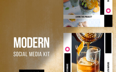 Szablon dla mediów społecznościowych Modern Kit (Vol. 19)
