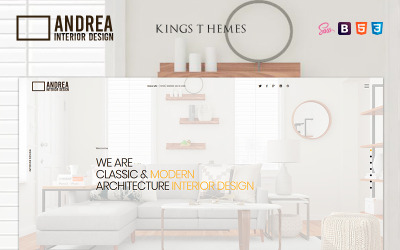 Andrea - Architecture and Interior Design Templates de Landing Page №81580