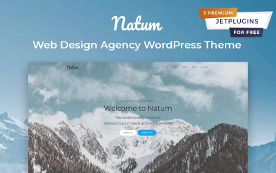 Natum - Tema WordPress Elementor moderno multiuso per il web design