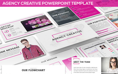 Plantilla de PowerPoint creativa de la agencia