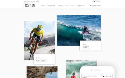 Responzivní Shopify motiv "Extrim - Extreme Sports Multipage Modern" #81563