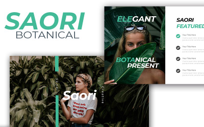 Saori Botanical PowerPoint演示模板