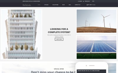 Solarex - Mehrseitiges Clean Shopify-Thema für Solarenergie