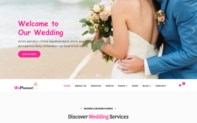 Esküvő és esküvőszervező Joomla 5 sablon
