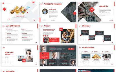 PowerPoint Vorlage namens "iWarehouse - Logistics" #81664