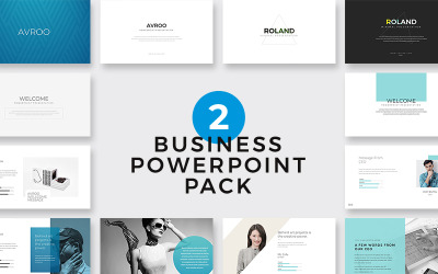 Avroo ve Roland Minimal PowerPoint şablonu
