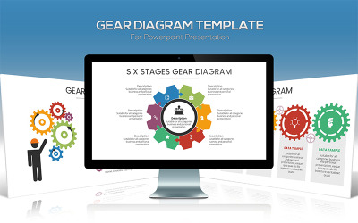 Gear Diagram PowerPoint template