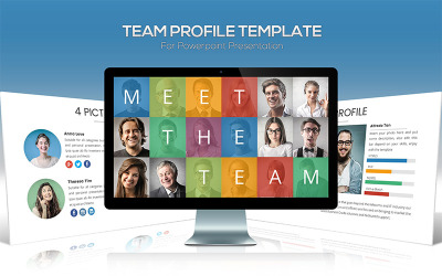 Modelo de PowerPoint de perfil de equipe
